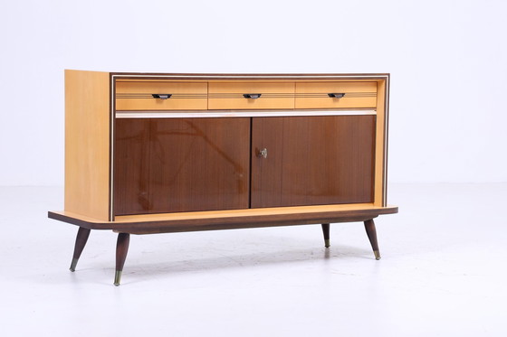 Image 1 of Tijdloze vintage ladekast 60s | Mid Century hoogglans kast vintage hal opbergruimte