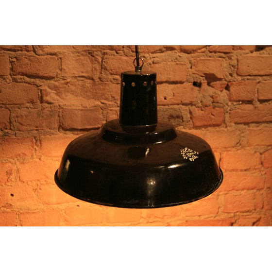 Image 1 of Vintage bruine hanglamp in staal