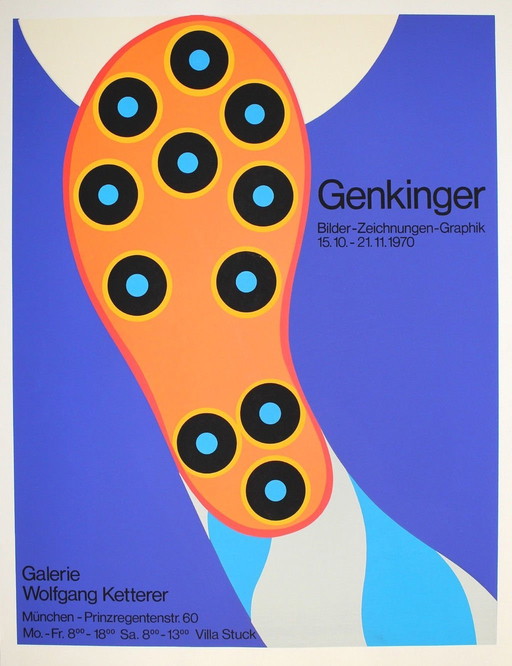 Fritz Genkinger - 1970 Tentoonstellingsaffiche "De grote schoen