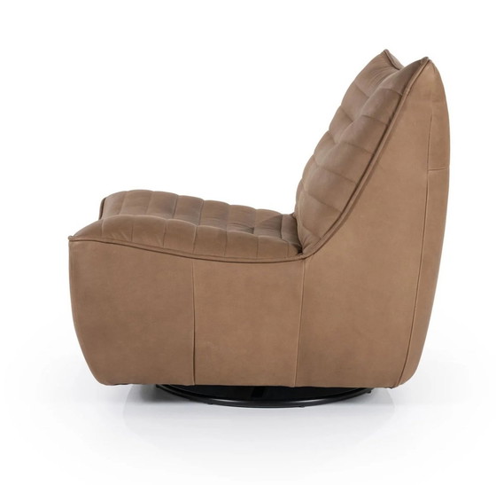 Image 1 of Eleonora Draaibare Fauteuil Matthew Leder – Bruin