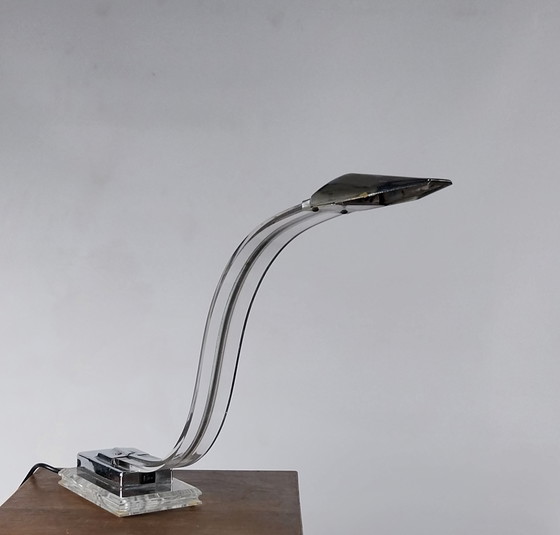 Image 1 of Lucite Neo-Deco Cobra Lamp