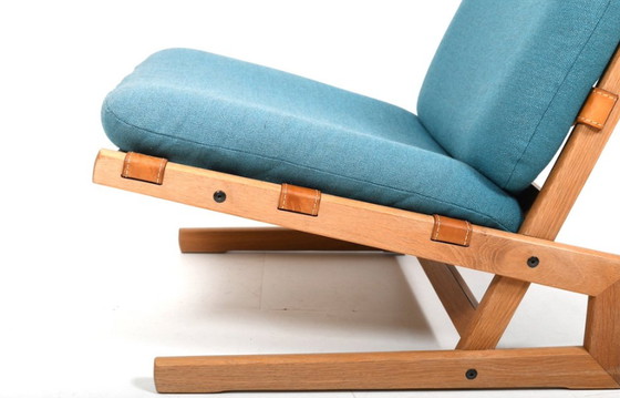 Image 1 of Deense eiken fauteuil met lederen details, 1960