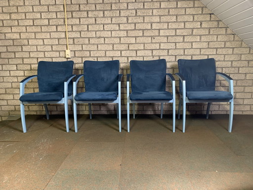 4X Leolux Camarilla Eetkamerstoelen