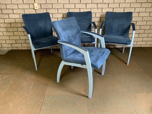 4X Leolux Camarilla Eetkamerstoelen