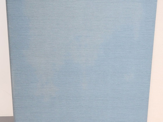 Image 1 of Vintage kledingkast Rawi 3 deurs blauw crème