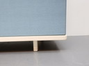 Vintage kledingkast Rawi 3 deurs blauw crème