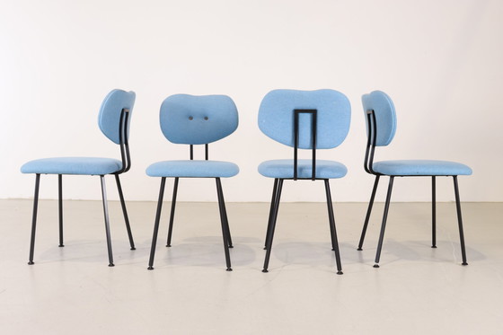 Image 1 of 18x Lensvelt Maarten Baas eetkamerstoelen blauw