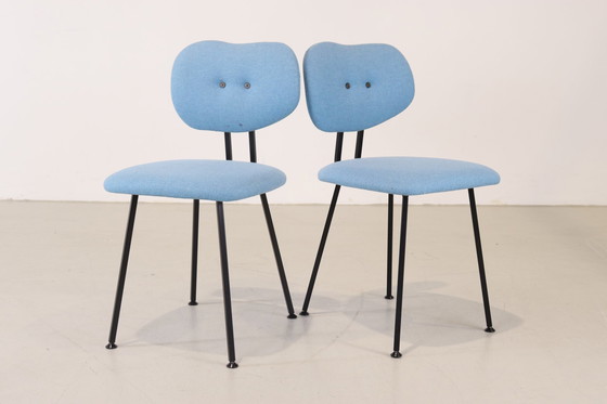 Image 1 of 18x Lensvelt Maarten Baas eetkamerstoelen blauw