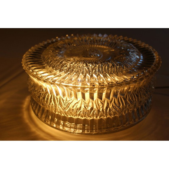 Image 1 of Vintage glazen plafond- of wandlamp, Italië, jaren 1960