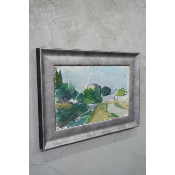 Image 1 of Zweeds impressionistisch schilderij van Brita Af Klercker, 1952