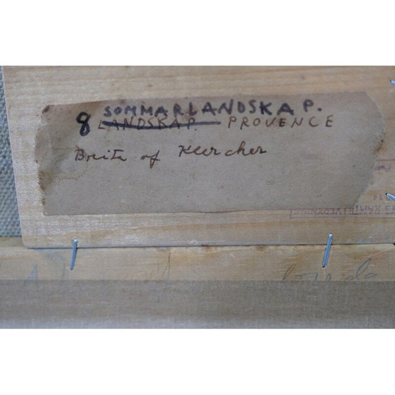 Image 1 of Zweeds impressionistisch schilderij van Brita Af Klercker, 1952