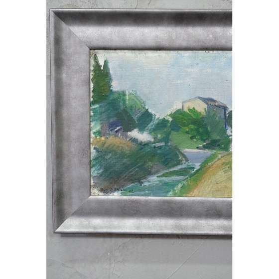 Image 1 of Zweeds impressionistisch schilderij van Brita Af Klercker, 1952