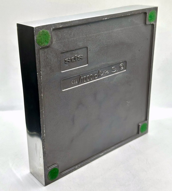 Image 1 of Vintage beeldhouwwerk - Asbak - Max Seidenfaden - Sds - Alumium & Staal - 1975