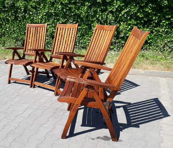 Image 1 of 4 Teak and Garden Ocean Recliners, inklapbaar