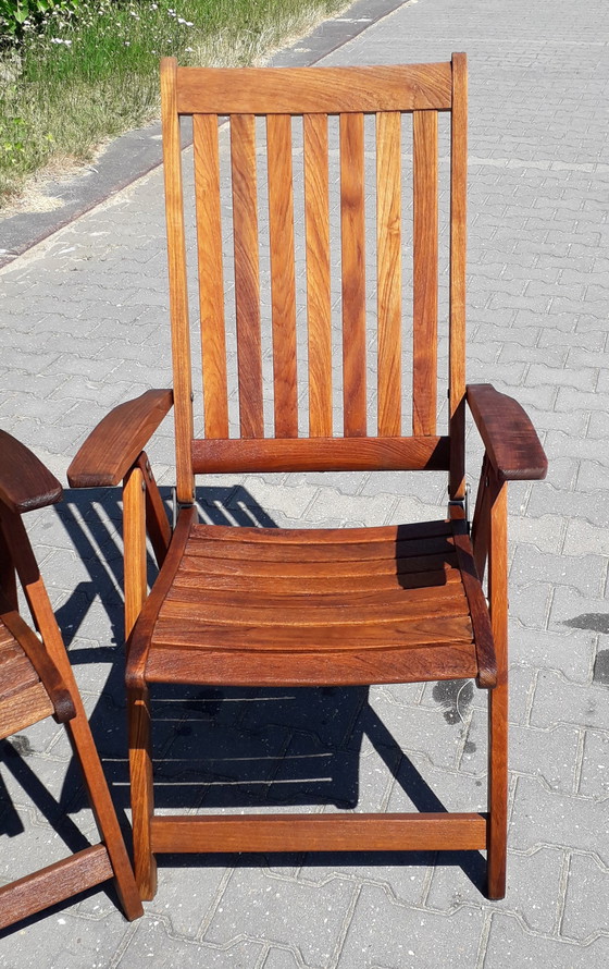 Image 1 of 4 Teak and Garden Ocean Recliners, inklapbaar