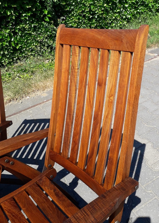 Image 1 of 4 Teak and Garden Ocean Recliners, inklapbaar