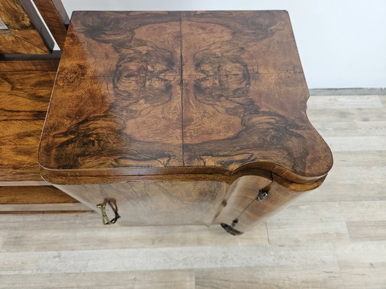 Image 1 of Art Decò Briar Console Met Spiegel