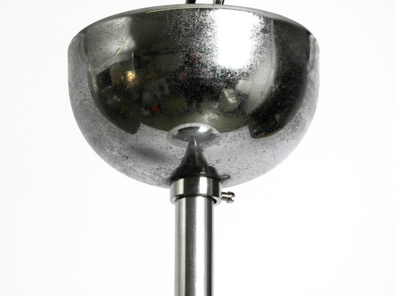 Image 1 of Mid Century Modernistische XL Wagenfeld glazen hanglamp Düren