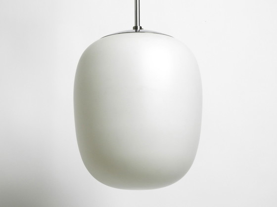 Image 1 of Mid Century Modernistische XL Wagenfeld glazen hanglamp Düren