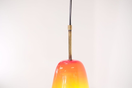 Image 1 of Vintage rode opaline lamp