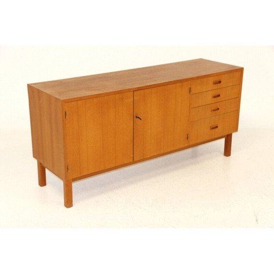 Image 1 of Vintage dressoir van teak en beuken, Zweden 1960