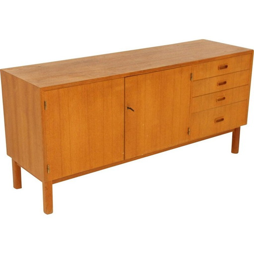 Vintage dressoir van teak en beuken, Zweden 1960