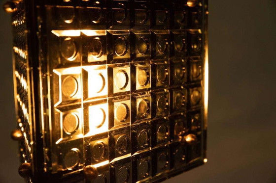 Image 1 of Midmod 3hoek hanglamp glas, smoked glass Kronobergs pendant