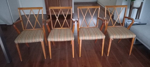 4 Poly-Z Vintage Eetkamerstoelen