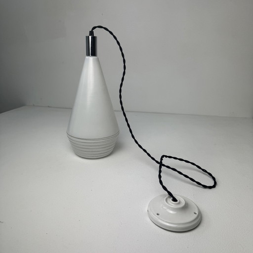 Vintage glazen hanglamp 1970