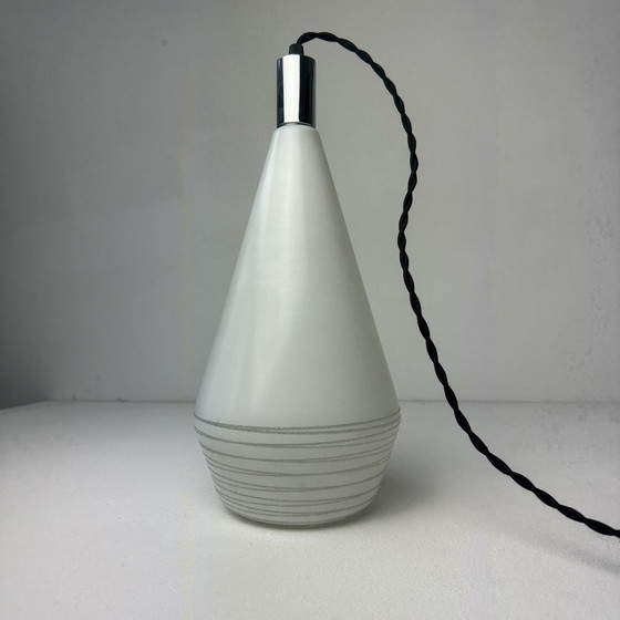 Image 1 of Vintage glazen hanglamp 1970