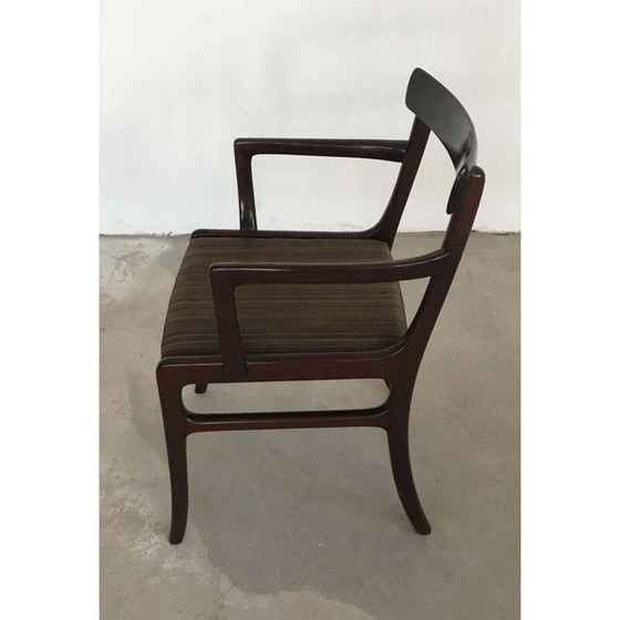 Image 1 of Vintage mahoniehouten fauteuil door Ole Wanscher voor Poul Jeppesen Furniture, 1960