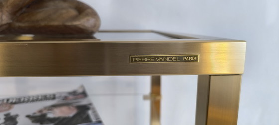 Image 1 of Prachtige 70'S gouden plank op wielen gesigneerd Pierre Vandel Paris