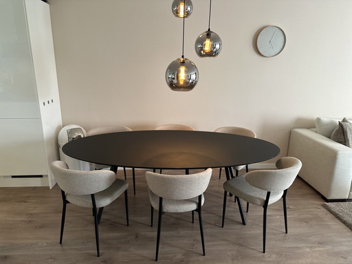 Studio Henk Tafel Ovaal Fenix Hpl Zwart