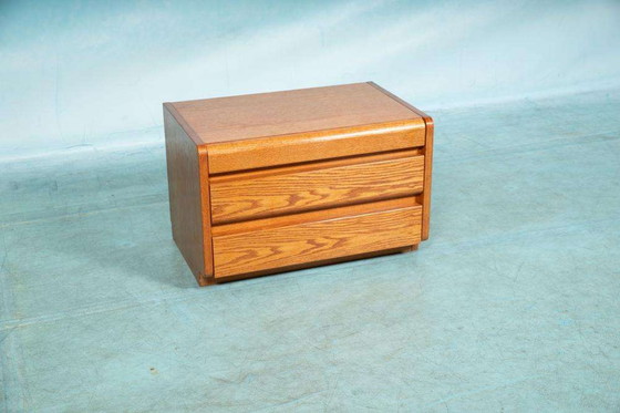 Image 1 of Minimalist Moser nacht/ladekast eiken, space age chest oak