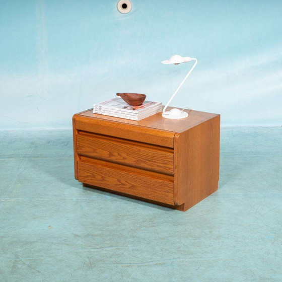 Image 1 of Minimalist Moser nacht/ladekast eiken, space age chest oak