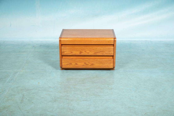 Image 1 of Minimalist Moser nacht/ladekast eiken, space age chest oak