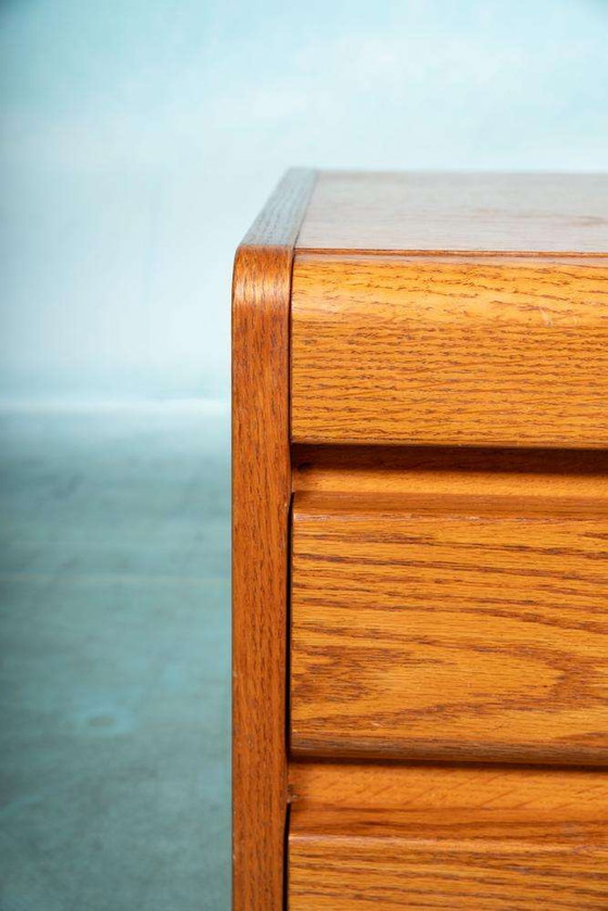 Image 1 of Minimalist Moser nacht/ladekast eiken, space age chest oak