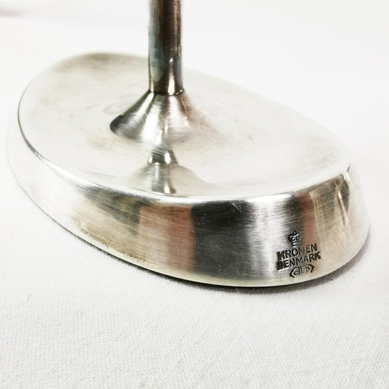 Image 1 of Set van 3 vintage modernistische "tulp" kandelaars van Kronen, Denemarken 1970