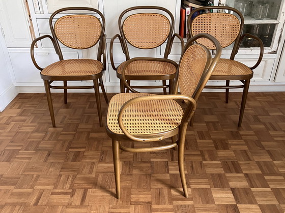 Image 1 of 4x Thonet 215Rf Stoelen Webbing Bentwood