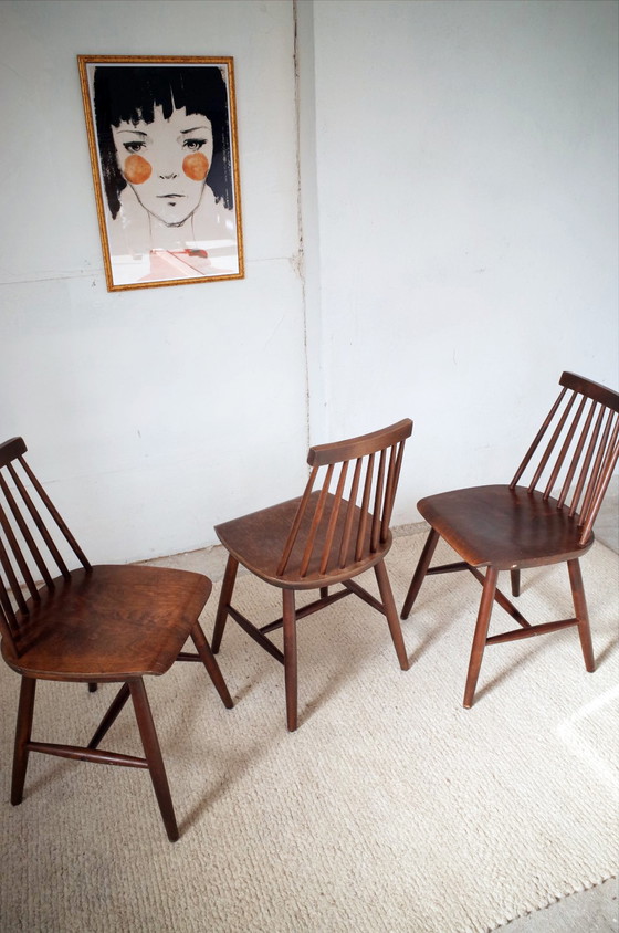 Image 1 of 3x vintage stoelen stijl sportstoelen