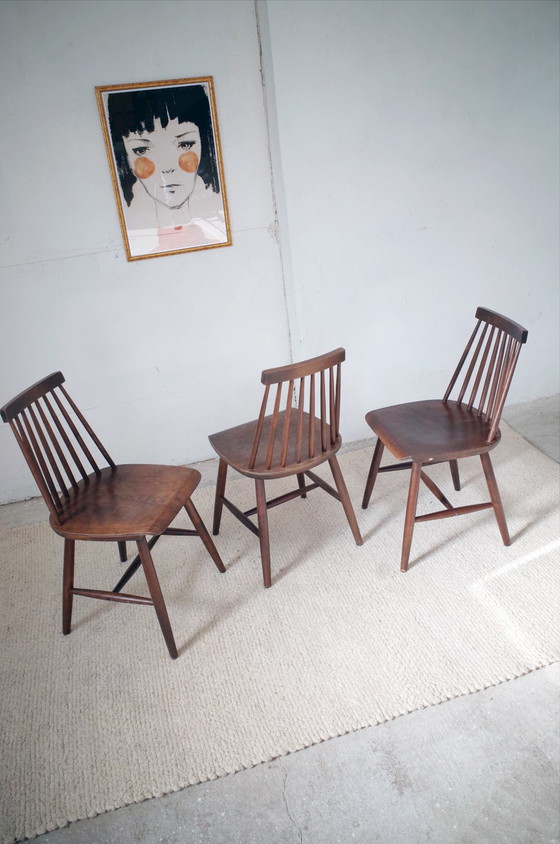 Image 1 of 3x vintage stoelen stijl sportstoelen