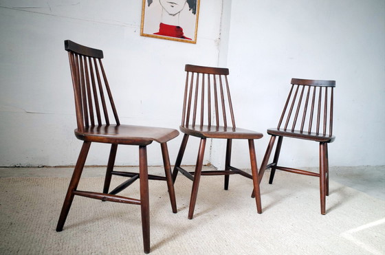 Image 1 of 3x vintage stoelen stijl sportstoelen