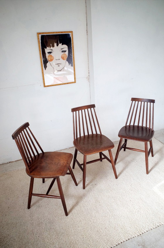 Image 1 of 3x vintage stoelen stijl sportstoelen