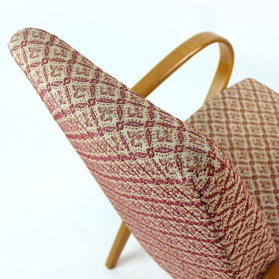 Image 1 of Vintage fauteuil met gladde houten armen van Ton, Tsjechië 1960