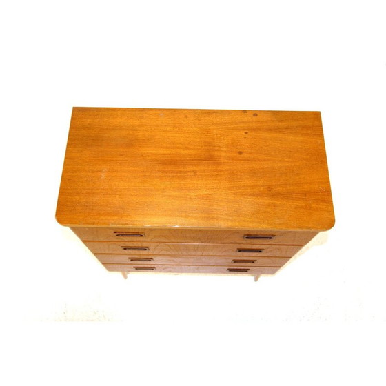 Image 1 of Scandinavische vintage ladekast van teak en beuken, Zweden 1960