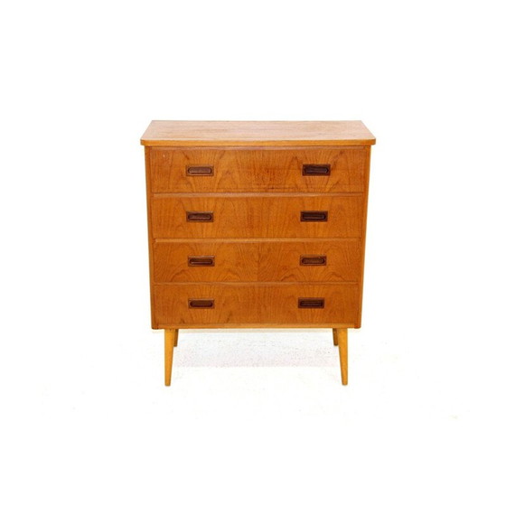 Image 1 of Scandinavische vintage ladekast van teak en beuken, Zweden 1960