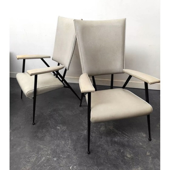 Image 1 of Vintage hoge fauteuil van Colette Gueden, 1950