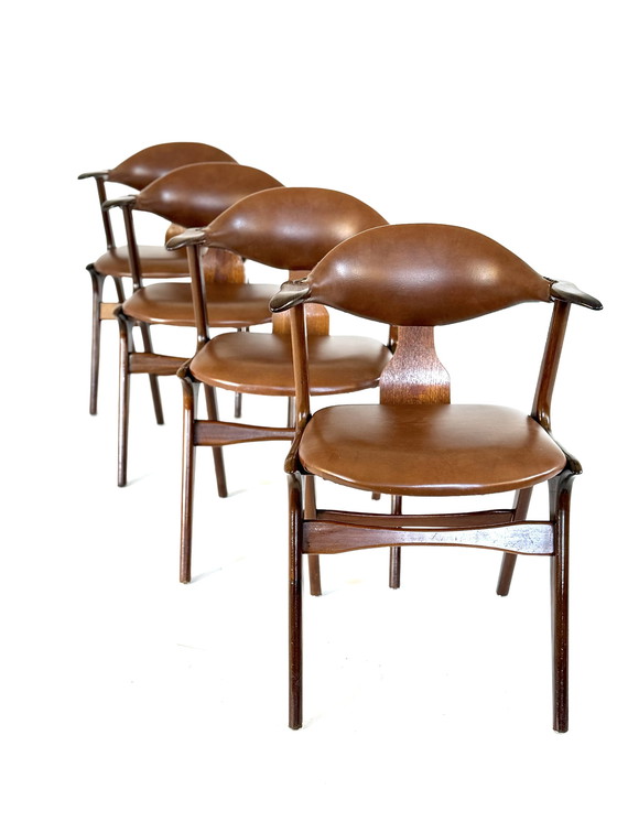 Image 1 of 4X Louis Van Teeffelen Koehoorn Stoelen