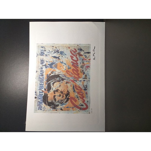 Vintage litho "Casablanca" door Domenico Mimmo Rotella, 2010