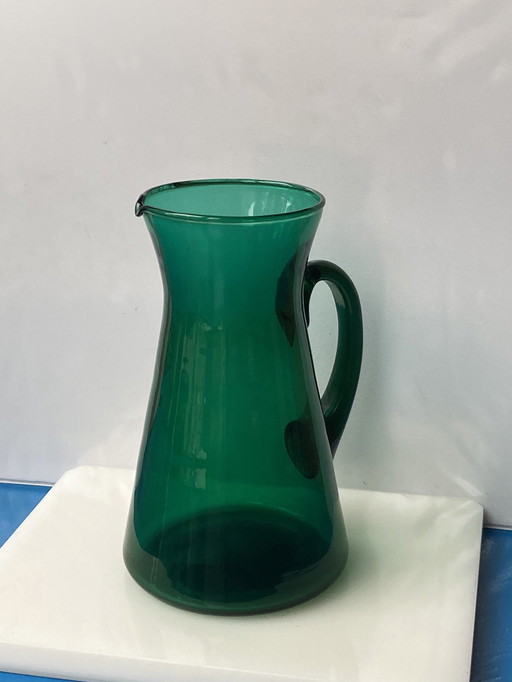 Italian Design - Mid-Century Karaf Groen Glas